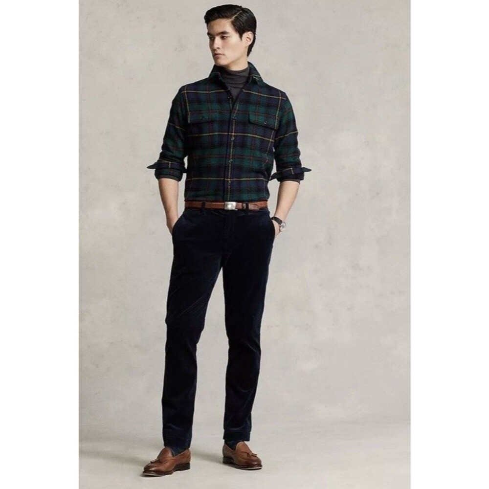 Polo Ralph Lauren Men’s Size Medium NWT The Polo Tartan Work shirt MSRP $398.00 - Picture 1 of 11